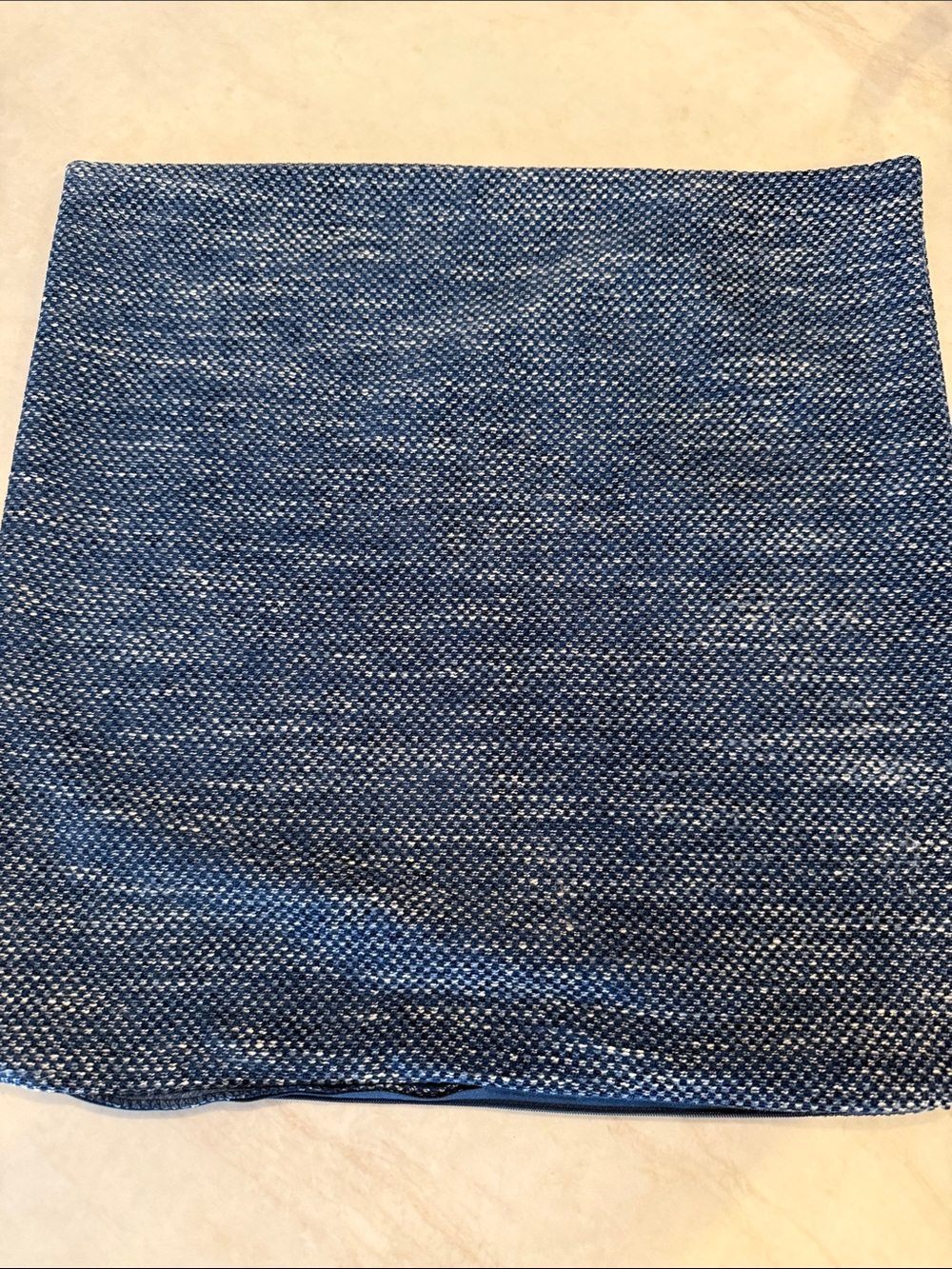 Set of 2 Newport Blue Textured accent pillow covers w/zipper 19”x19”
